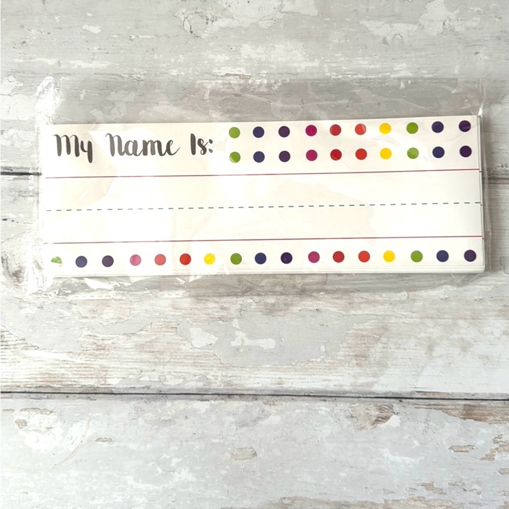 Hello My Name Is Teacher Desk Classroom Supplies Set of 25 Education Resources